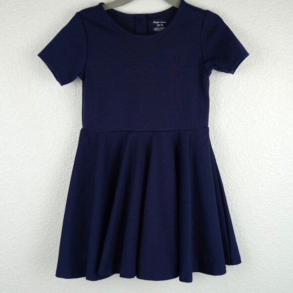 Ralph Lauren Navy Fit & Flare Dress Size 24M 2T - Picture 1 of 6